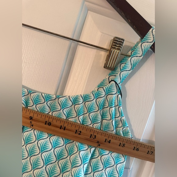 NWT COCO REEF 34D Siren Aura Ruffle Underwire Tankini Top Blue Green Geometric - Picture 14 of 15